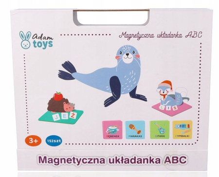 UKŁADANKA MAGNETYCZNA Z LITERKAMI I OBRAZKAMI ADAM