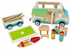 ADAM TOYS DREWNIANY AUTO KAMPER Z PRZYCZEPKĄ 3+
