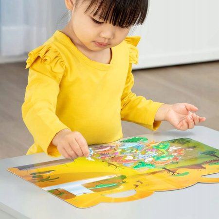 MELISSA & DOUG NAKLEJKI WIELORAZOWE WYPUKŁE DINOZAUR