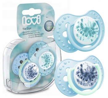 LOVI SMOCZEK USPOKAJAJĄCY DYNAMICZNY ŚWIECĄCY UCHWYT 3-6 m Tie Dye Blue