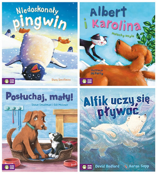 ZESTAW KSIĄŻKI POSŁUCHAJ, ALFIK, PINGWIN, ALBERT