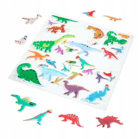 MELISSA & DOUG NAKLEJKI WIELORAZOWE WYPUKŁE DINOZAUR