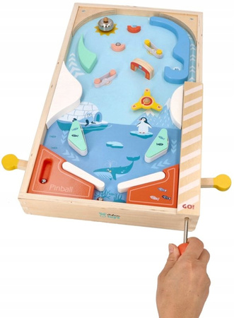 ADAM TOYS GRA ZRĘCZNOŚCIOWA PINBALL FLIPPER DREWNIANY