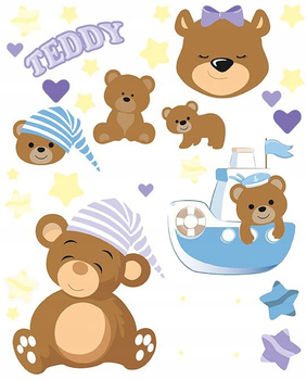 NAPLAMKI DUŻE ZESTAW NAPRASOWANKI NA UBRANIA MIŚ