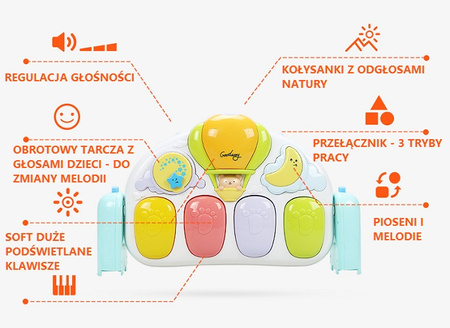 MATA EDUKACYJNA Z PIANINKIEM RÓŻOWA ZAKOCHASZ SIĘ