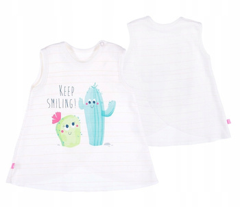 EWA KLUCZE BLUZECZKA CACTUS SZEROKIE RAMIĄCZKA DLA DZIEWCZYNKI ROZ. 74