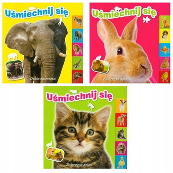 ZESTAW KSIĄŻECZKI ZWIERZĘTA UŚMIECHNIJ SIĘ