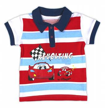 NICOL KOSZULKA T-SHIRT POLO AUTO AUTA DLA CHŁOPCA ROZ. 74