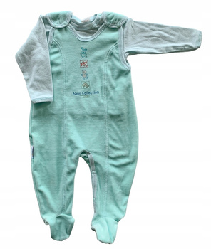 EWA KLUCZE KOMPLET WELUROWE ŚPIOSZKI I CIENKA BLUZECZKA TURKUSOWY ROZ. 74