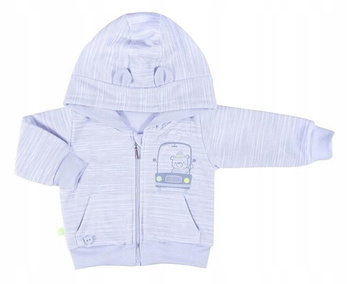 EWA KLUCZE BLUZA Z KAPTUREM MELODY DLA CHŁOPCA SZARA ROZ. 80