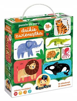 CZUCZU PUZZLE DO PARY DZIKIE ZWIERZĄTKA 18m+