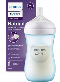 AVENT BUTELKA RESPONSYWNA NATURAL 3.0 NIEBIESKIE 260ML 1m+