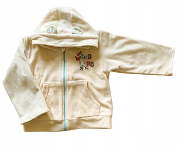 EWA KLUCZE BLUZA WELUROWA WOODLAND Z KAPTUREM ECRU ROZ. 92