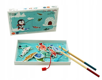 Adam Toys Gra magnetyczna Pingwin na rybach Wędki