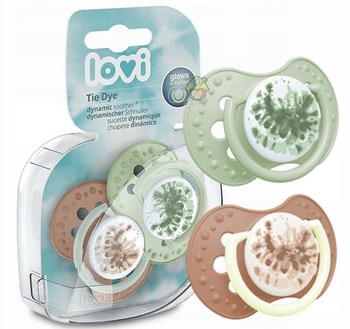 LOVI SMOCZEK USPOKAJAJĄCY DYNAMICZNY ŚWIECĄCY UCHWYT 3-6 m Tie Dye Green
