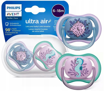 AVENT SMOCZEK ORTODONTYCZNY USPOKAJAJĄCY ULTRA AIR GIRL 6-18m ETUI